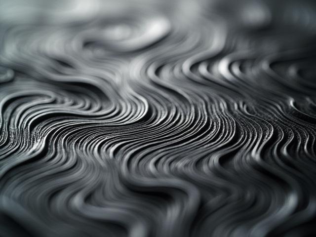 Geheimnisse des Damaststahls: Detailaufnahme eines kunstvoll feuerverschweißten Musters